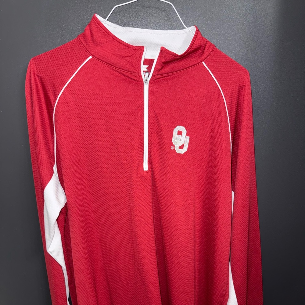 Oklahoma Sooners Crimson and White Athletic Pullover